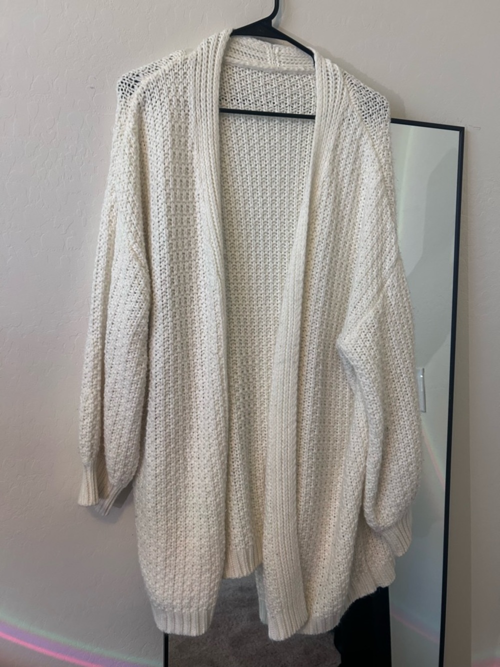 Cozy Open-Front White Women’s Sweater Cardigan